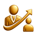 Ícono mentoría paso a paso